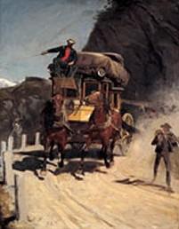 Rudolf Koller Zweispannige Gotthardpost oil painting image
